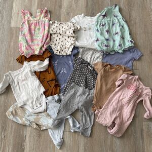 Carters Girls 6 Months Clothing Lot Bundle Of 15 Pieces